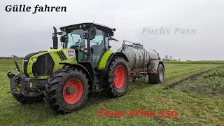 Gülle fahren mit Claas Arion 550!