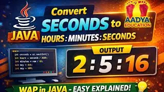 Java Program to Convert Seconds into Hours Minutes Seconds | WAP in Java Time Conversion |#icse #yt 