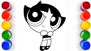Cute buttercup drawing ,colouring &  painting | powerpuff girl | for kids