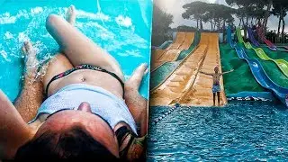 CARRERAS EXTREMAS de YOUTUBERS en un PARQUE ACUÁTICO para NOSOTROS SOLOS!! [Shooter]