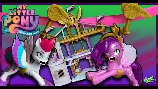 ПЕГАСЫ НЕ УМЕЮТ ЛЕТАТЬ?!?! Обзор зиплайнов MLP Princess Petals и Cloudpuff Royal Racing
