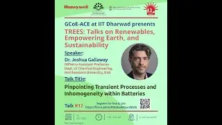 GCoE-ACE, IIT Dharwad: TREES Talk # 12 by Prof. Joshua Gallaway, Northeastern University, USA
