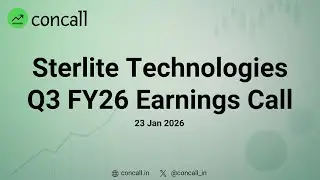 Sterlite Technologies Q3 FY26 Earnings Conference Call  | Concall.in