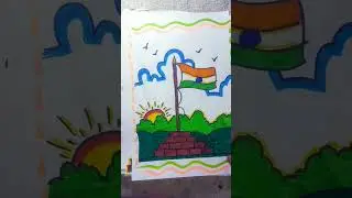 Indian lovers drawing easy and beautiful#shorts#independenceday #art #freedom #drawing #trending🇮🇳🇮🇳