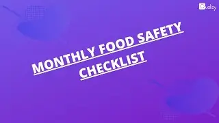 Monthly food safety checklist for food businesses