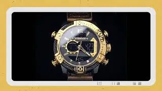 WISHDOIT Luxury Sports Military Dual Time Watch Video