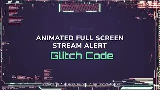 Red Green 1920x1080 Glitch Code &ndash; Animated Alerts | Cyberpunk Streamlabs Alerts for Twitch
