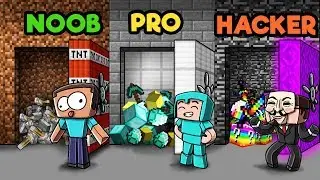 Minecraft - SECRET VAULT CHALLENGE! (NOOB vs. PRO vs. HACKER)
