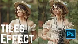 Как создать эффект плитки на фотографии в Photoshop