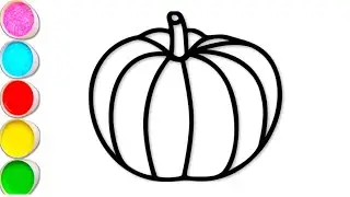 How to draw a pumpkin drawing | step by step pumpkin drawing | easy drawing tutorial #pumpkindrawing
