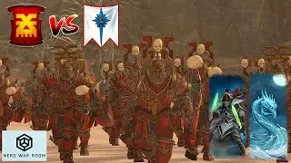 Khorne marches forward | Khorne vs High Elves - Warhammer 3 Domination