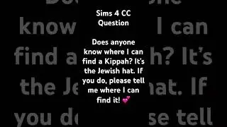 Does anyone know where I can find one? #sims4 #cc #jewish #question