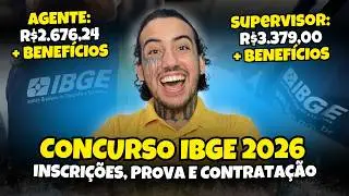 🚨 NOVIDADES sobre o concurso IBGE: inscri&ccedil;&atilde;o, prova e contrata&ccedil;&otilde;es
