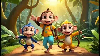 Monkeys + Jungle Friends &ndash; Jump and Sing! + More | Fun Counting and Animal Action Rhyme for Kids