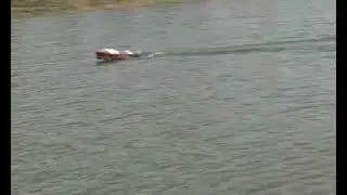 Fast Remote Control (RC) Typhoon Wooden Speed Boat Model 38
