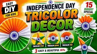Beautiful Tricolor Decorations for School & Home | 🇮🇳 15 August Craft Ideas