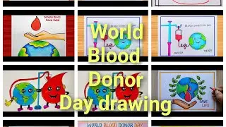World blood Donor day drawing | world blood donor day poster drawing