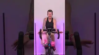 Giving encouragement to the cycling class with a little salsa
