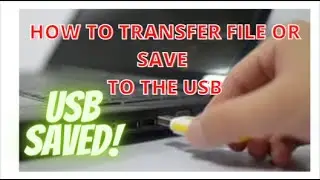 HOW TO SAVE FILE IN THE USB - PAANO MAG SAVE NG FILE SA USB | PINOYTUTORIAL