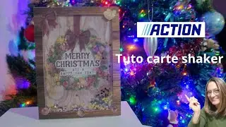 Tuto carte shaker facile et rapide à réaliser #noel #tuto #action #scrap #diy