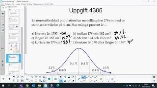 Matematik 2b: Normalfördelning med GeoGebra