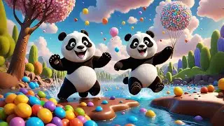 Three Sleepy Pandas Dream of Cake | Bedtime Song for Kids | Gentle Nursery Rhymes & Baby Lullabies