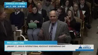 International Holocaust Remembrance Day proclamation (Asheville City Council, 1/27/26)