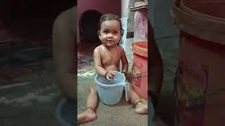 chhota bachcha ...#children #child #play #viral #water #bathroom #bath #laughing #laugh #babygirl