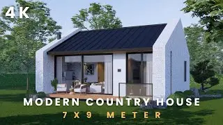 Small and Modern 670 ft&sup2; House - 7 x 9 Meter Cozy and Functional Interior