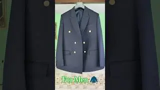 Double Brass Coat for men 🧥 || Classic Blue coat || #outfit #menfashion #viral #trending #shorts #1m