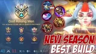 LEGENDARY GAMEPLAY TOP EDITH EXP WITH BEST BUILD AND EMBLEM NEW SEASON - Mobile Legends Indonesia