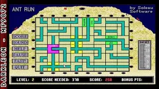 Ant Run © 1993 Soleau Software - PC DOS - Gameplay