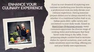 Top Reasons to Hire a Cook   Save Time and Eat Healthier at Home with Maid It Easy