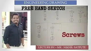 Engineering Drawing | Freehand sketch | Screws | Learn with Nikhil
