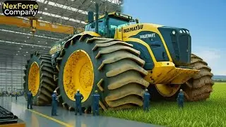 Inside the World’s Largest Tractor Factory | Giant Yellow-Black Beast Built from Steel