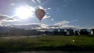 Balloons over Valley West Subdivision at Stafford Ave near Bembrick St in westside Bozeman MT.