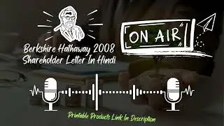 Berkshire Hathaway 2008 Shareholder Letter Explained in Hindi | Warren Buffett's Insights