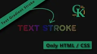 Create Stunning Website Titles with HTML & CSS || Text Gradient Stroke || Only HTML/CSS