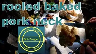Rooled and baked pork neck and testing a new termometer
