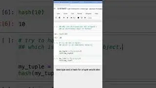 Python quick Tips: Why You Can't Use a List as a Dictionary Key  #pythonprogramming #python