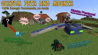 How to create custom Pets and Mounts in Vanilla Minecraft | Java 1.20.1 Command-blocking with Oweem