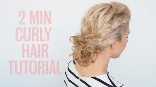 Easy curly hairstyle tutorial - Curly twist bun
