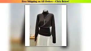 MEXZT Turtleneck Sweater Women Fashion Black Knitted Pullovers Korean Long Sleeve Knitwears Fall