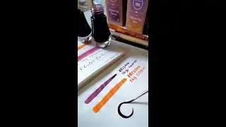 Making Ink Swatches of Dominant Industry Crimson Sky Ink!