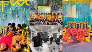 Haldi /Mehndi Look By Students | Special setup for students | Pratiksha thorat