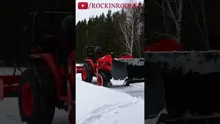 Kubota OUT PLOWING Snow! Snow Clean Up With Our Snow Pusher #shorts #kubota