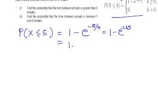 Exponential Distribution : Worked Example