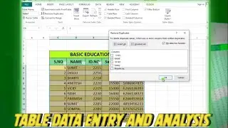 Computers Data Entry And Analysis 2026 | Excel table Data Formatting In Hindi on Youtube 