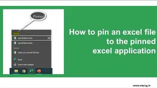 Закрепить файл Excel в приложении Excel на панели задач Windows