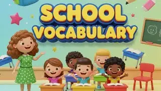 School vocabulary for kids | Learn School Words | classroom objects | english for kids #kids #abcd 